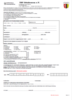Beitrittsformular TSV Ottobeuren